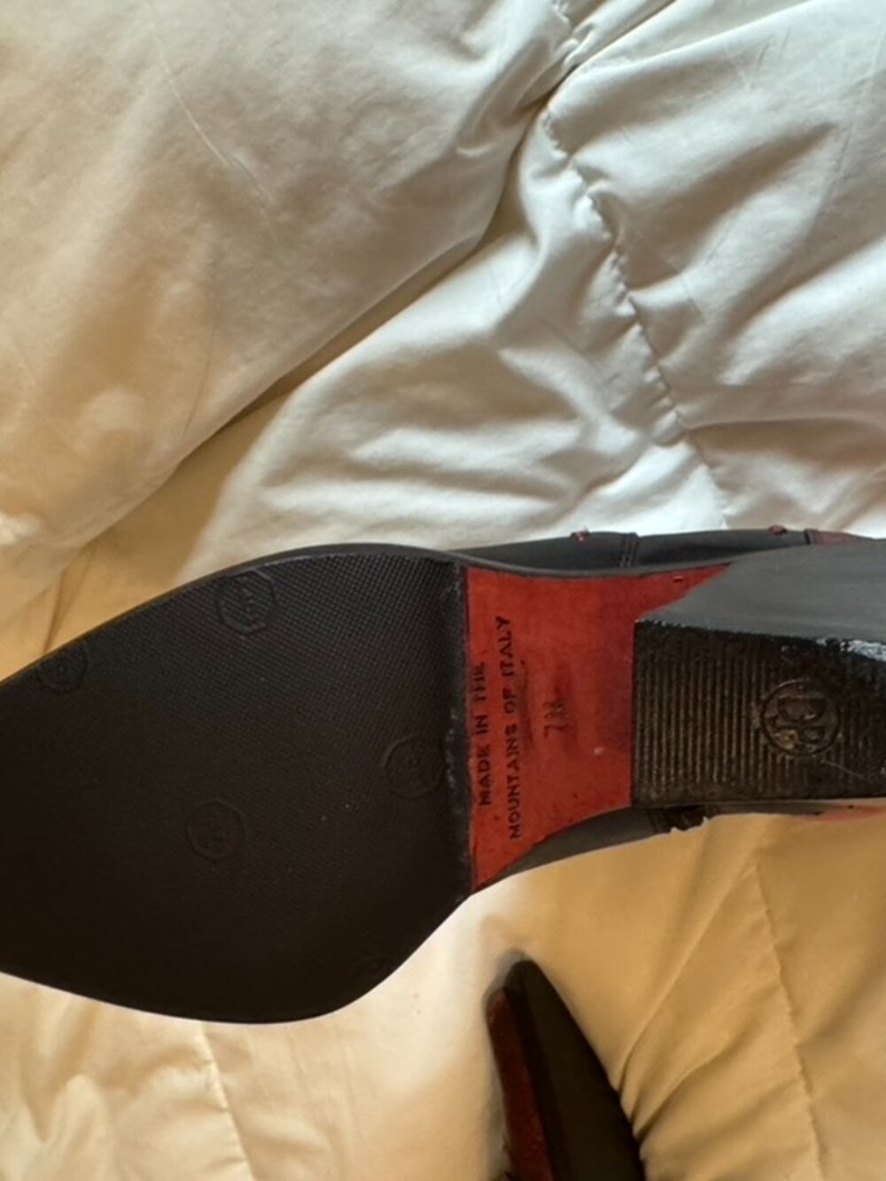 Donald J Pliner Western Ankle boots in Black ^ Red Leather - Picture 6 of 6